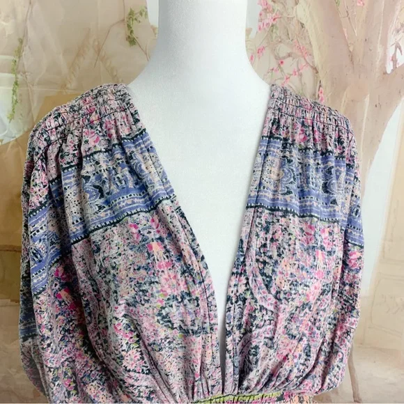 NEW Free People Next Vacation Top in Black Combo - Picture 3 of 11